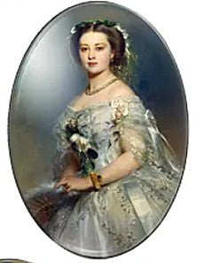 Cabochon 30x40mm oude dames protretten