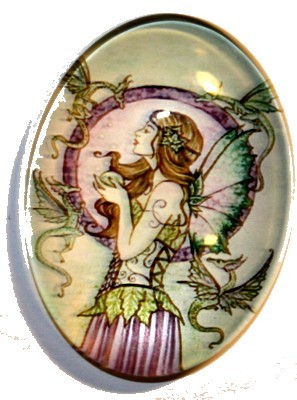 Cabochon 30x40mm Feeën figuren