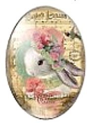 Cabochon 18x25mm rabbit