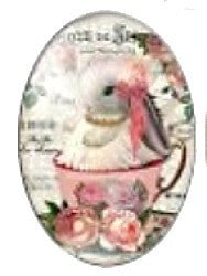 Cabochon 18x25mm rabbit