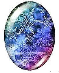 Cabochon 18x25mm wintermotieven
