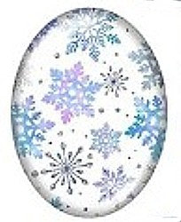 Cabochon 18x25mm wintermotieven