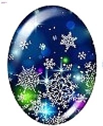 Cabochon 18x25mm wintermotieven