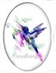 Cabochon 18x25mm vogels