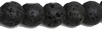 Lava 8mm rond snoer ca.40cm.