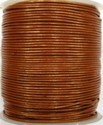 Leerveter 1mm brons metallic per meter