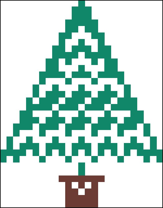 Bordurpakket kerstboom 6x8cm