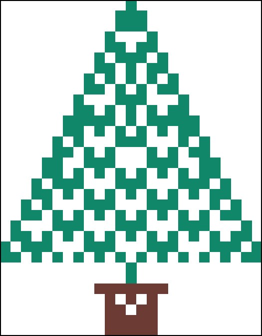 Bordurpakket kerstboom 6x8cm