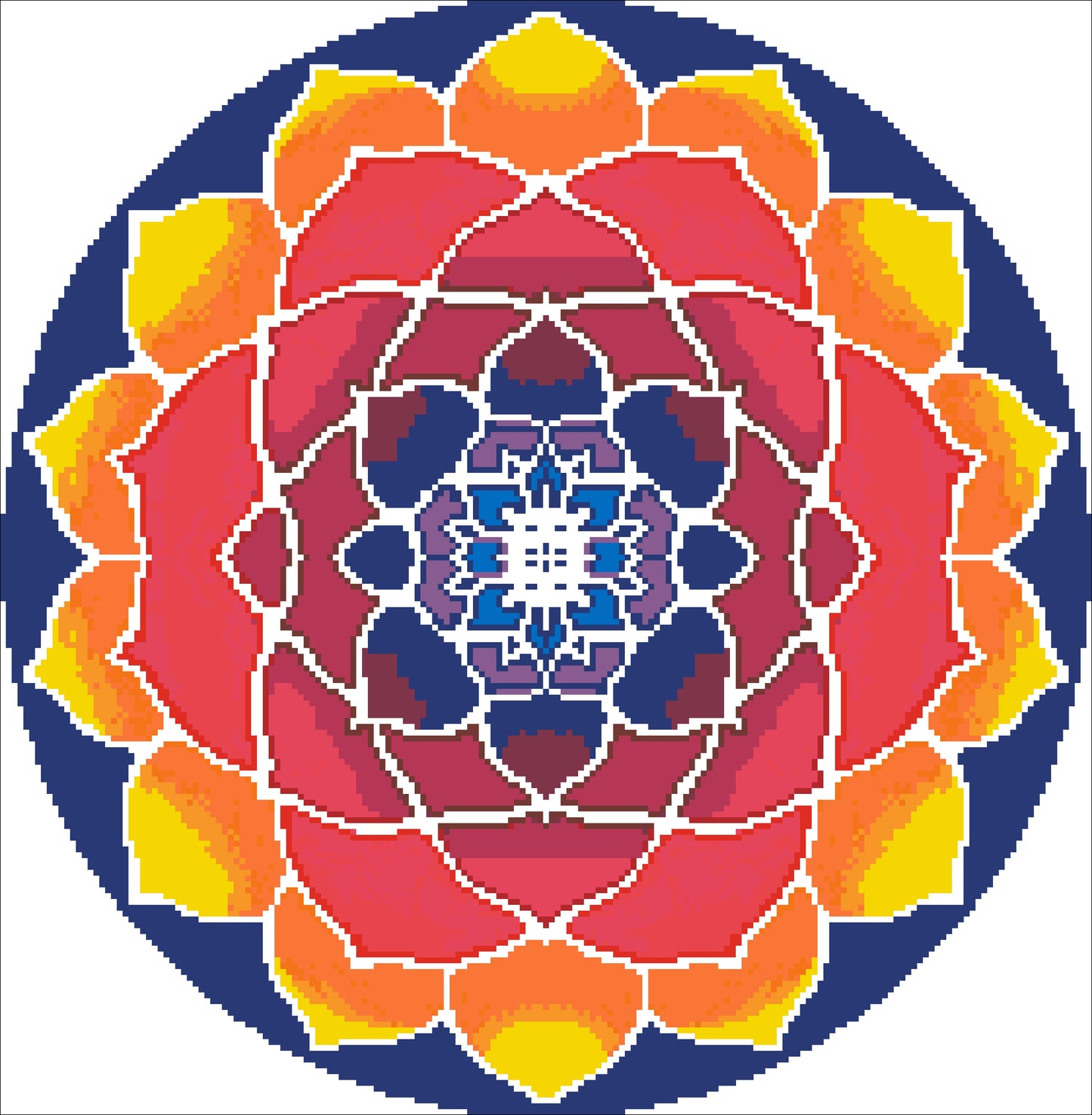 Borduurpakket kralen Mandala 40x42cm
