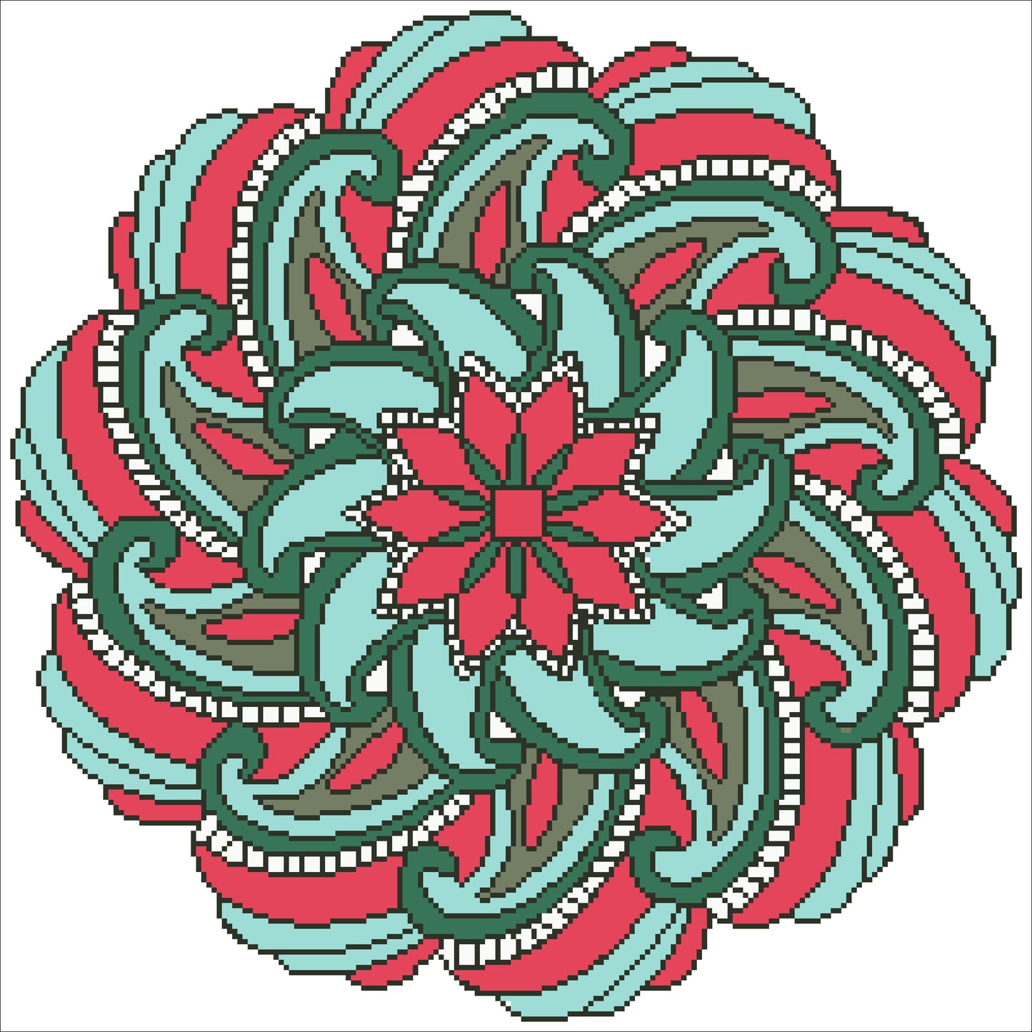 Borduurpakket kralen Mandala 44x44cm