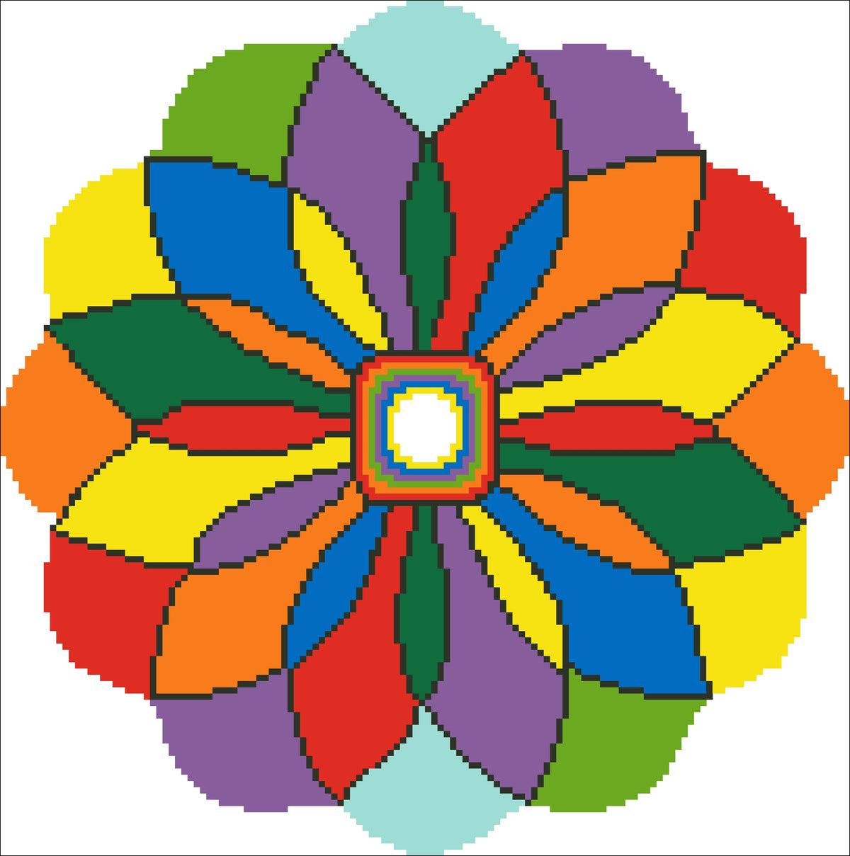 Borduurpakket kralen Mandala 30x31cm