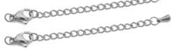 verlengketting 5cm met druppel en karabijn 12mm