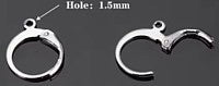 Oorhaakjes 13mm rond met scharnier zilverkl 2pr.