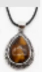 collier met steen 29x37mm tiger eye