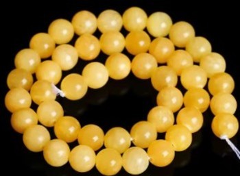 Edelsteen 6mm Jade geel 38scm