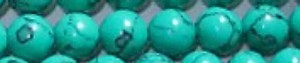 Edelsteen 8mm Turkoois groen ca 38cm.