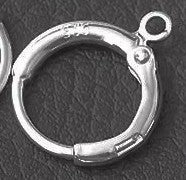 Oorhaakjes 12mm rond met scharnier 925 zilver pp