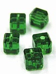 kubus kristal 4mm smaragd per 5