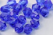 Facetkraal 4mm bicone blauw 50st.