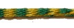 satijnkoord rond 2mm groen/geel per meter