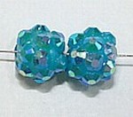 Shamballa kraal 8mm aquablauw AB 2st.