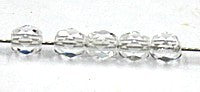 Facetkraal 4mm transp. 50st.