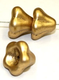 Glaskelk 13x11mm goud wax gecoat 5st