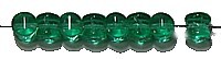 Diabolokraal 5mm transp. smaragdgroen 50st.