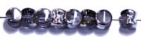 Diabolokraal 5mm kristal blauwAB-zilver 50st.