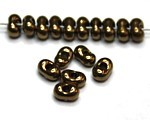 Farfalle 2x4mm zwart dorado goud gelusterd 12,5gr