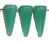 Glaskraal spike 5x13mm uranium groen 10st
