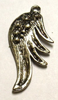 Hanger metaal zilverkl. 43x22mm vleugel p.st