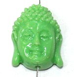 Boeddha 18mm imitatie koraal groen p.st.