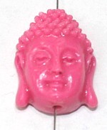 Boeddha 18mm imitatie koraal roze p.st.