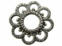 Metalen ring bloem 24mm 3st.