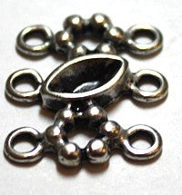 Tussenstuk22x27mm 6ogen zilverkl. per stuk