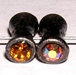 diabolo 5x10mm oudzilver bruin/rose/geel/rood 5st