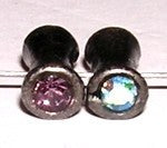 Diabolo 5x10mm oudzilver rose/amethist/saffier 5st