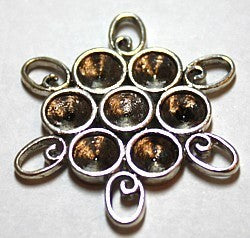 Tussenstuk 16mm zilverkl. 6mm simili