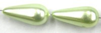 druppelparel 20x9mm zacht groen 10 stuks