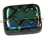 Glaskraal 20x15mm d.aqua zigzag vitrum 3st
