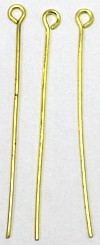 Oogstiften ca. 40mm verguld 25stuks