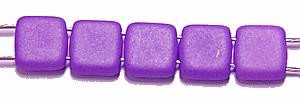 TILA kralen 6x6mm mat lila 25st.