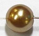 Glasparel 10mm donker goudbruin streng ca 90st.