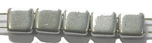 TILA kralen 6x6mm full silver 25st.