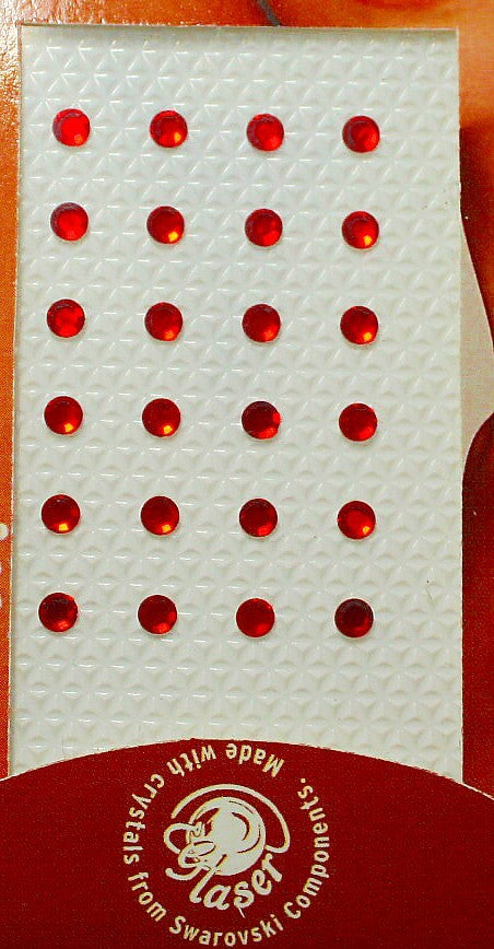 Swarovski tattoo 3mm kristal 2,5x4cm rood