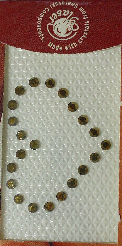Swarovski tattoo 3mm kristal 3x4cm goudbruin