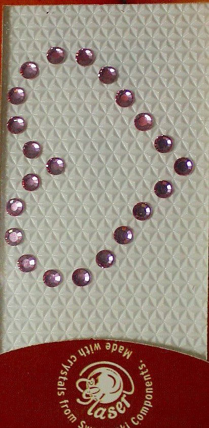Swarovski tattoo 3mm kristal 3x4cm roze