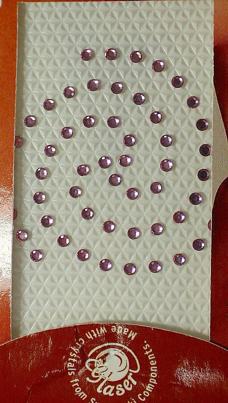 Swarovski tattoo 2mm kristal 4x4cm roze