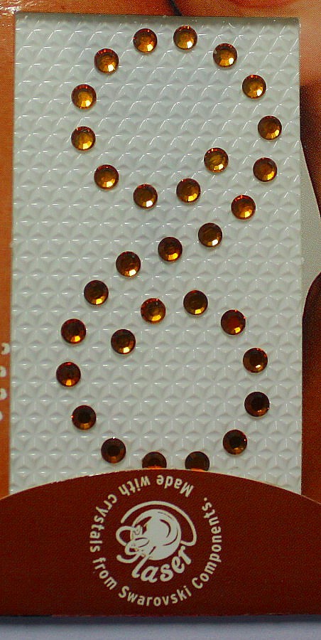 Swarovski tattoo 3mm kristal 5X2,5cm topaasbruin